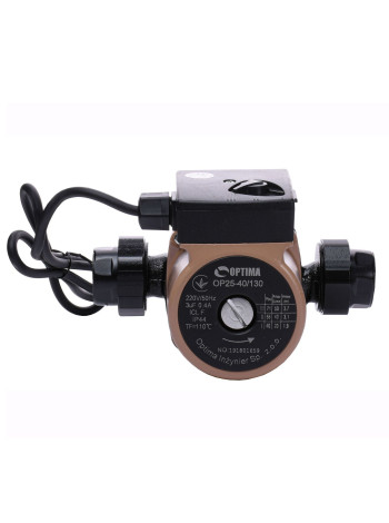 Насос циркуляционный Optima OP25-40 130мм + гайки, + кабель с вилкой