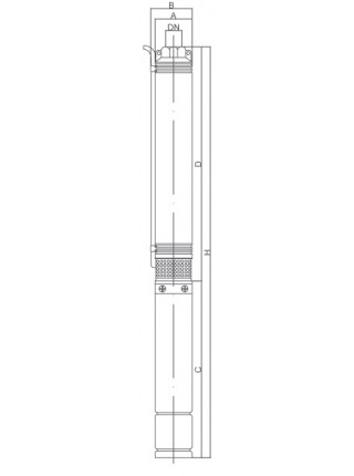 Насос для скважины глубинный центробежный Euroaqua 90QJD122-1,1 1,1 кВт, H-85м, Q-3,6м3/ч +пульт